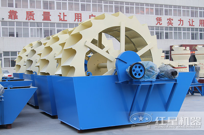 輪斗式洗砂機款型多樣，單輪、雙輪、三輪這都有